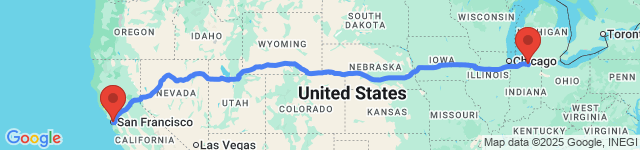 Elkhart to San Francisco journey Elkhart to San Francisco road trip scenery