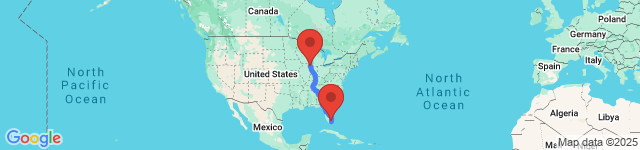 Miami to Chicago journey Miami to Chicago road trip scenery