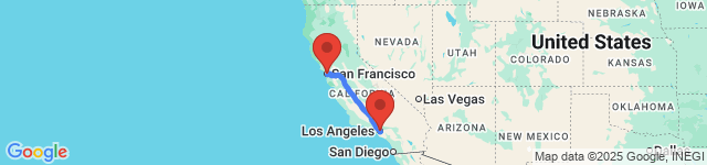 San Francisco to Los Angeles road trip scenery