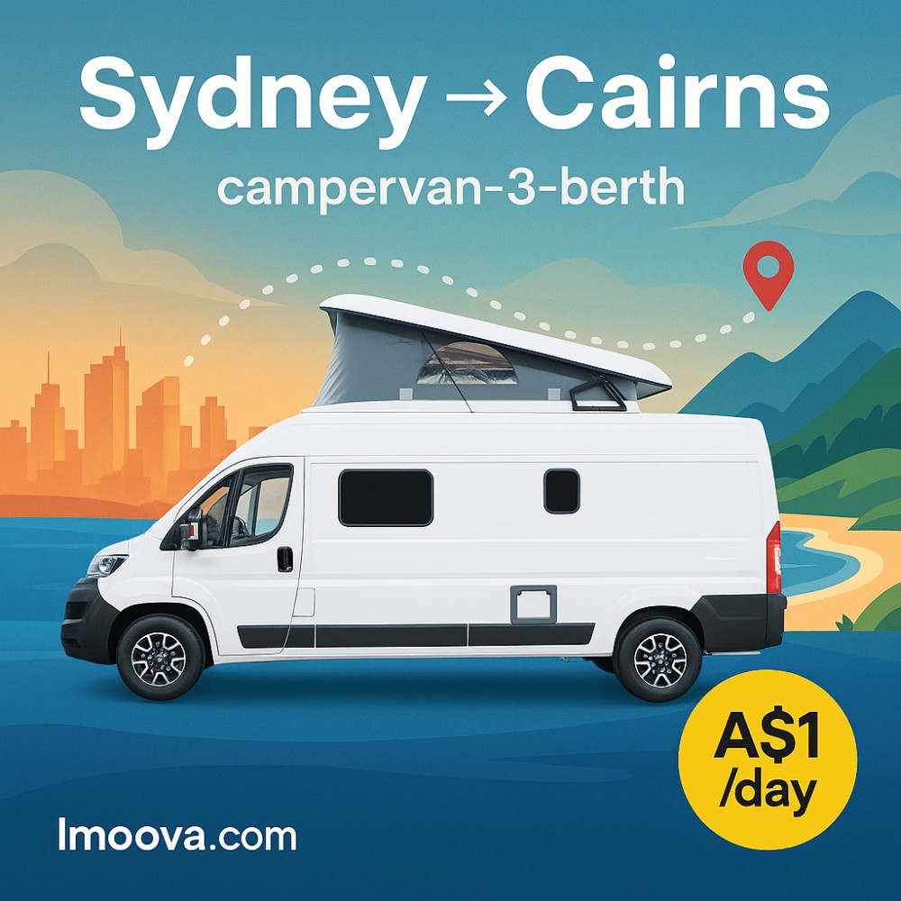 campervan-3-berth available for relocation from Sydney to Cairns