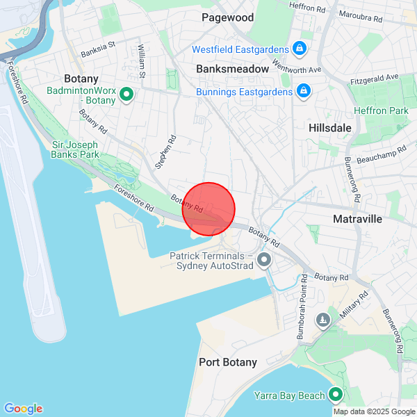 map of departure location