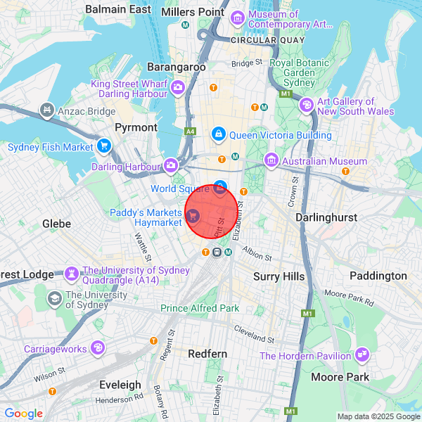 map of delivery location